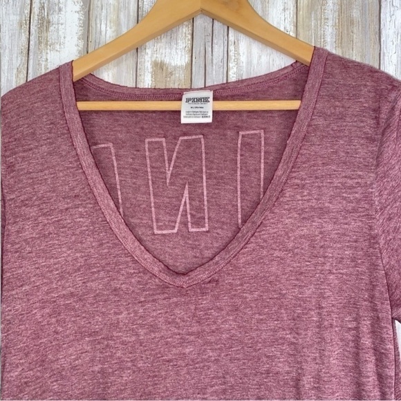 PINK VS Printed Back V Neck Tee - Picture 2 of 5